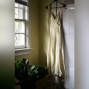 J crew cream silk wedding dress size 6